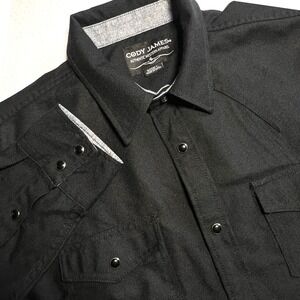 Cody James Western Shirt Mens L Black Pearl Snap Front Long Sleeve Cowboy